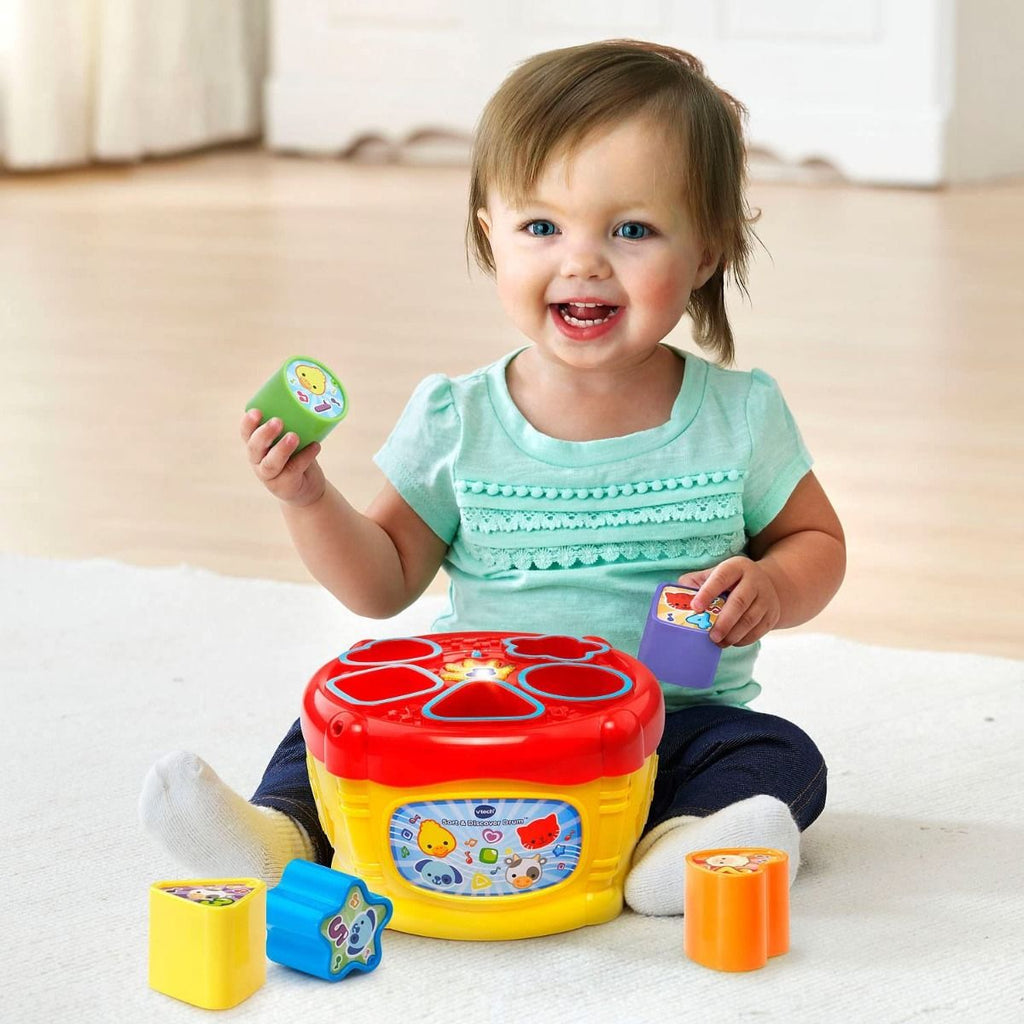 Vtech Sort & Discover Drum Red Age- 18 Months & Above