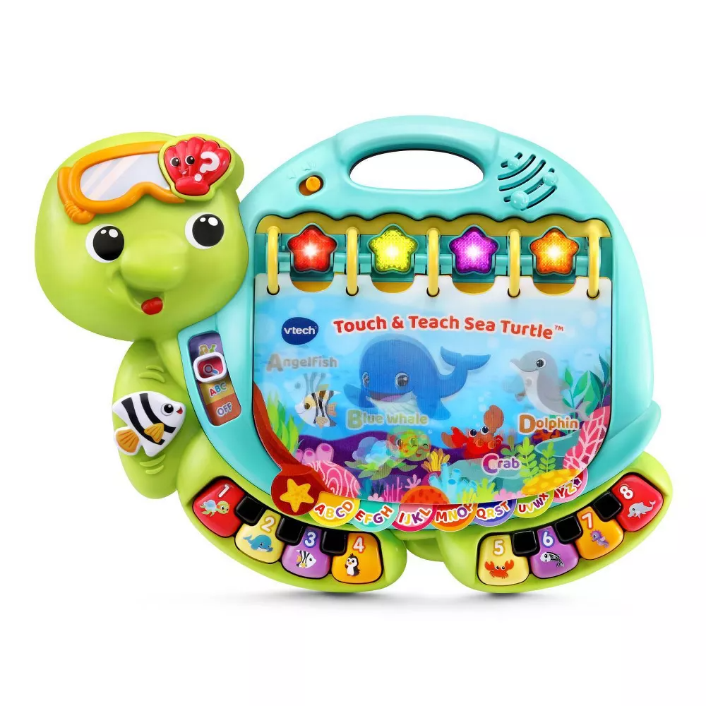 Vtech Touch Teach Sea Turtle Multicolor Age 12 Months to 36 Months Peekaboo