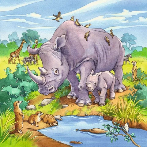 Ravensburger Wild Animals Puzzle 3 x 49 Pieces 5Y+