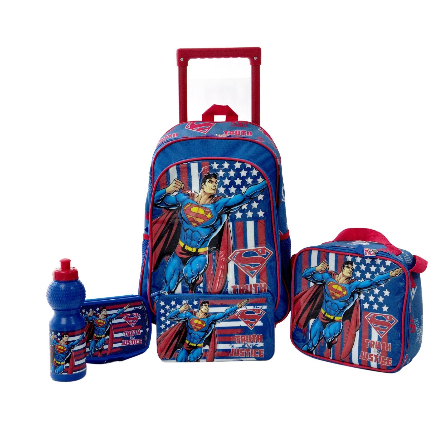Superman backpack shop and lunchbox