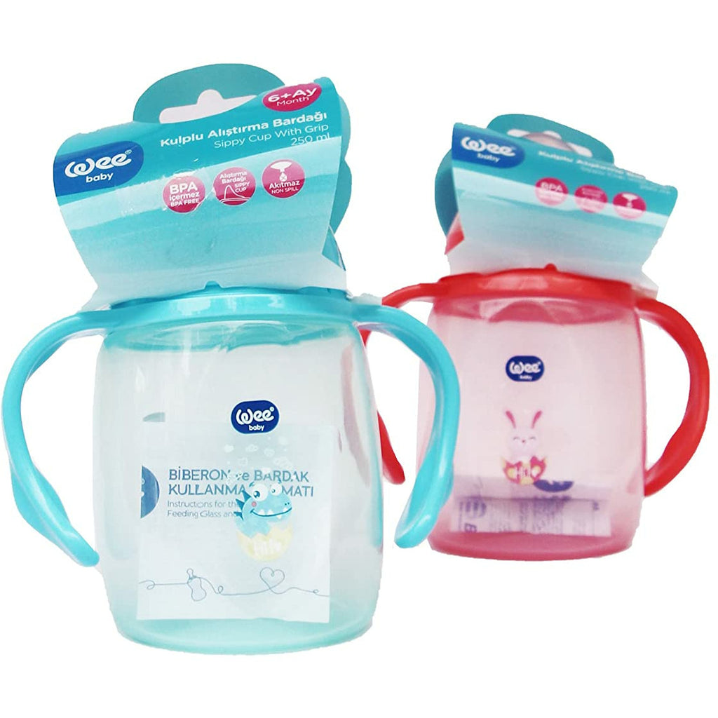 Wee Baby Bottle Sippy Cup with Grip 250ml