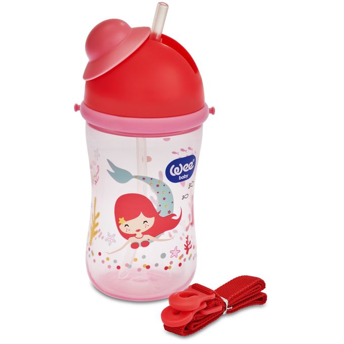 Wee Baby Straw Cup 380ml Pink