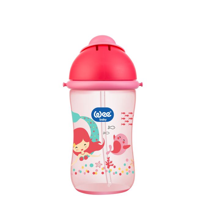 Wee Baby Straw Cup 380ml Pink