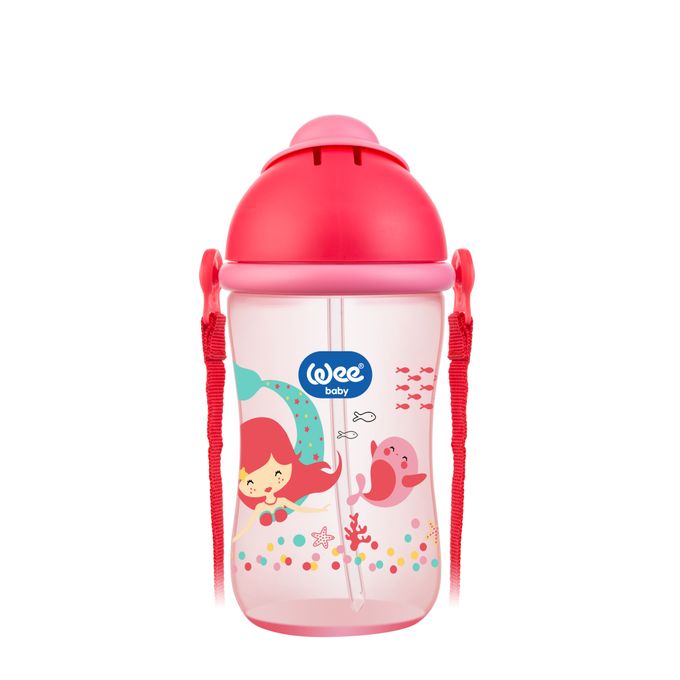 Wee Baby Straw Cup 380ml Pink