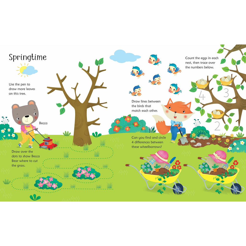 Wipe-Clean Garden Activities by Kirsteen Robson