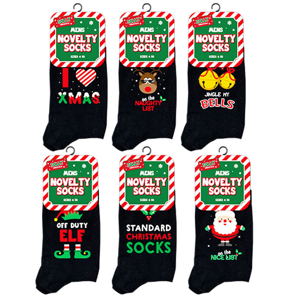 Pibi Christmas Men'S Novelty Socks 6-10 Assorted Age- Newborn & Above
