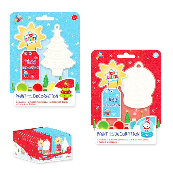 PlayWhite Kids Creative Paint Your Own Christmas Decoration Craft Kit Assorted Age- 3 Years & Above Age-3 Years & Above