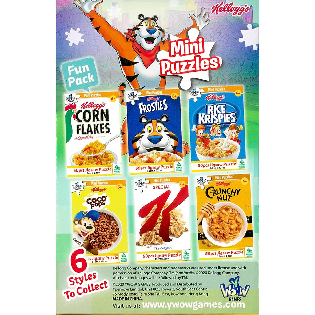 YWOW Games 50 Pcs Mini Puzzle Kellogs Assorted