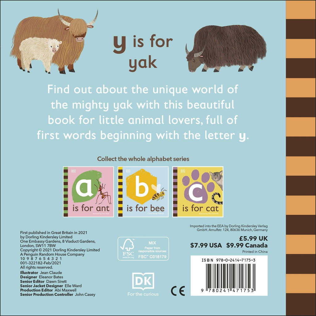 Y is for Yak Board book