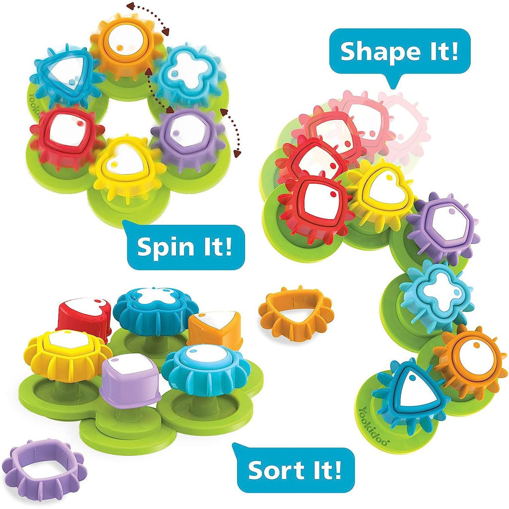 Yookidoo Shape 'N' Spin Gear Sorter Multicolor Age  12 Months to 3 Years