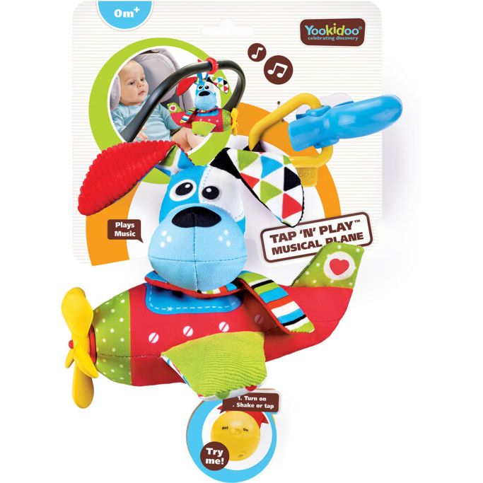 Yookidoo Tap 'N' Play Musical Plane Dog Multicolor Age  Newborn & Above