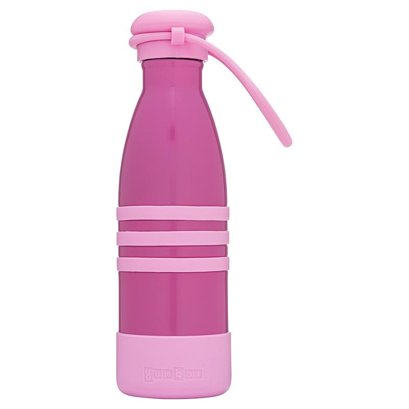 Yumbox Aqua Bottle - Pacific Pink With Strap
