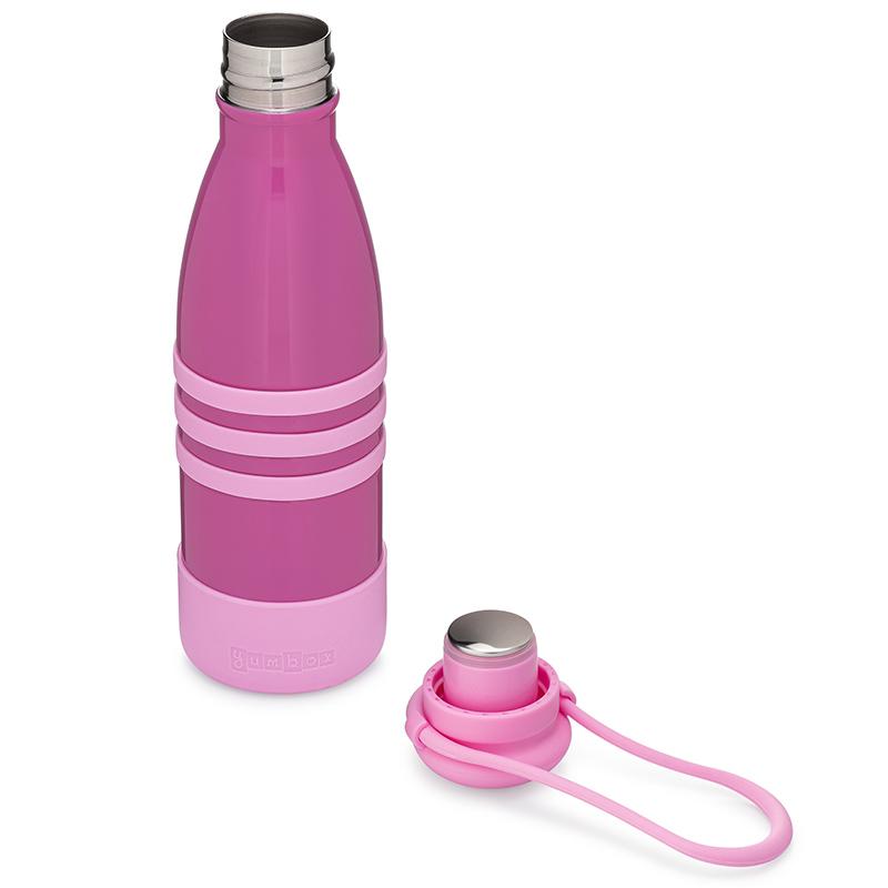 Yumbox Aqua Bottle - Pacific Pink With Strap