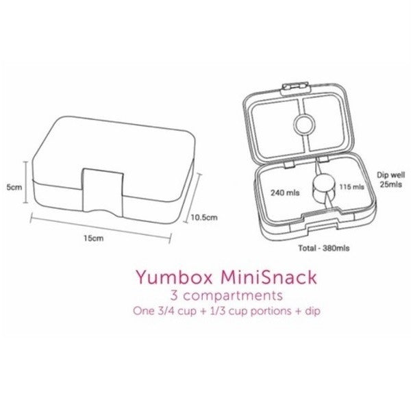 Yumbox Mini Snack 3Comp – Sunburst Yellow