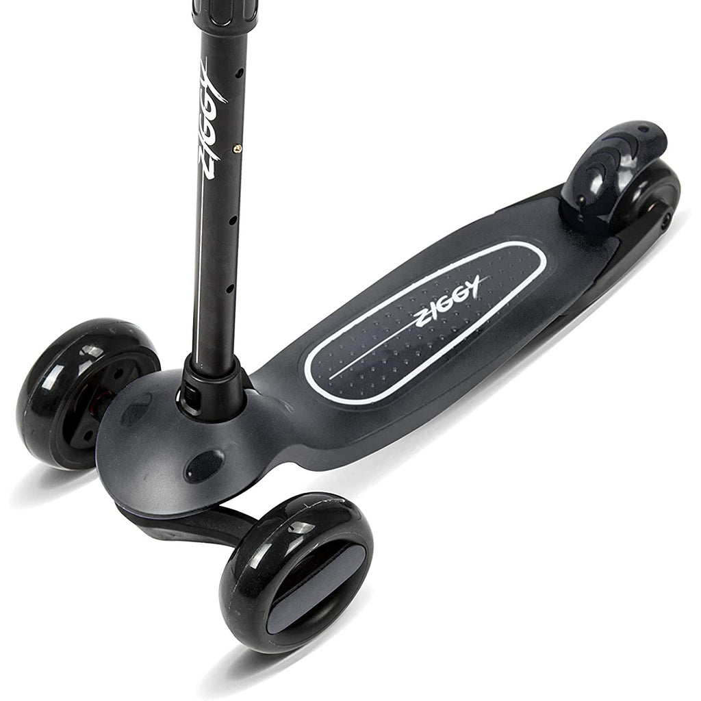 Ziggy 3-Wheel Tilt Scooter with LED light - Black Age 3Y+