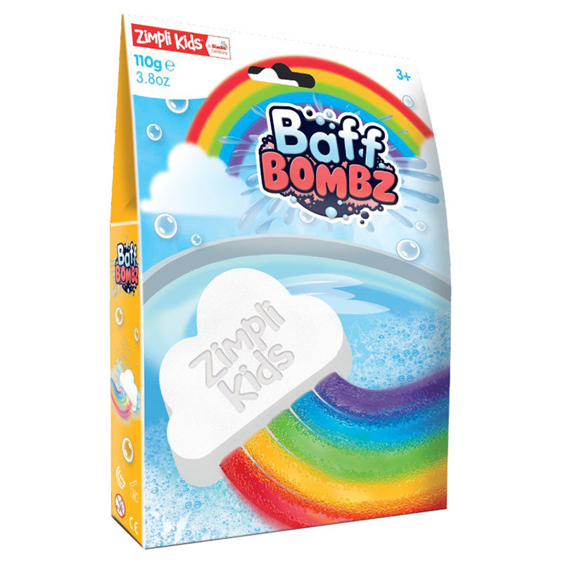 Zimpli Kids Baff Bomb White Cloud Rainbow Effect Multicolor Age-3 Years & Above