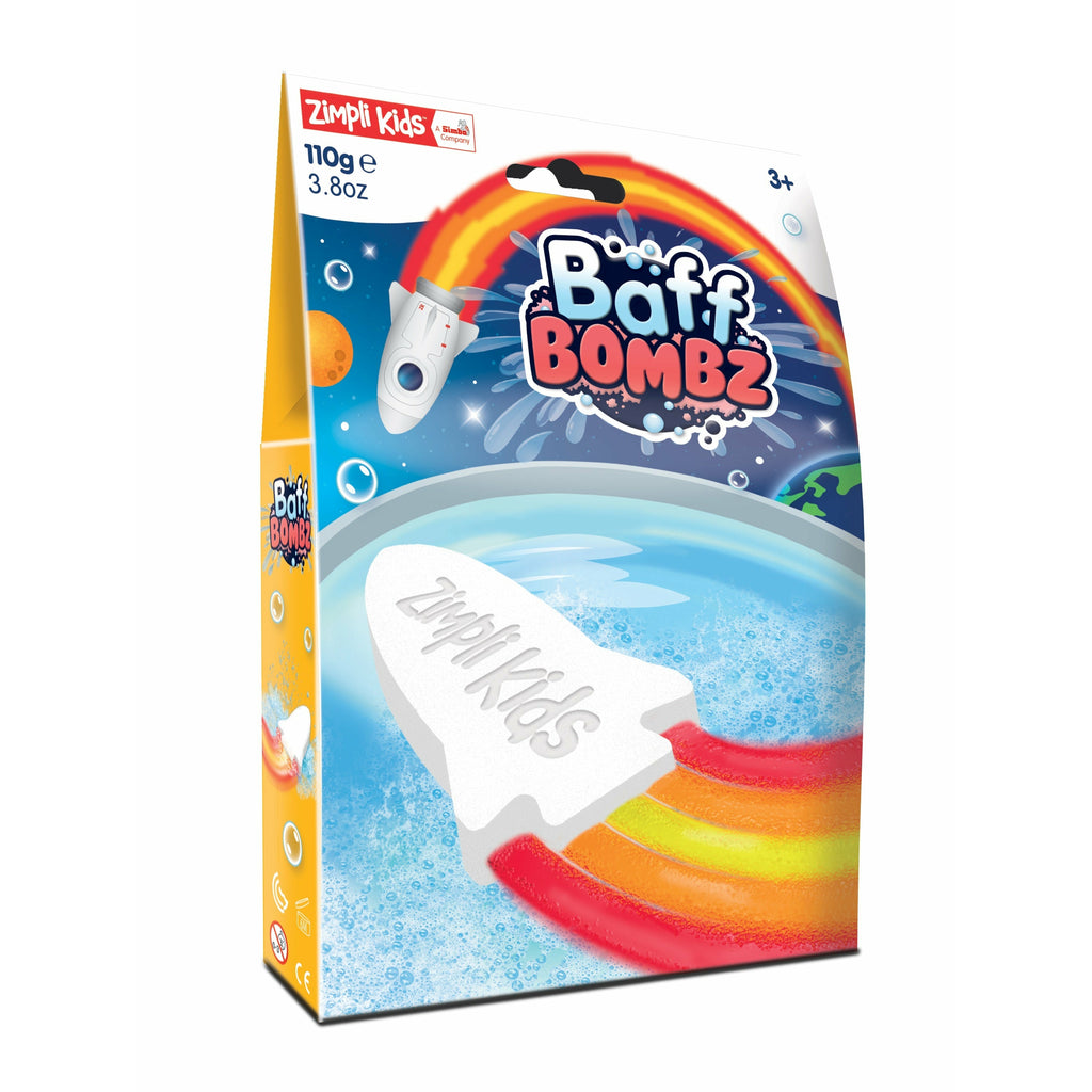 Zimpli Kids Baff Bomb White Rocket Flame Effect Multicolor Age-3 Years & Above