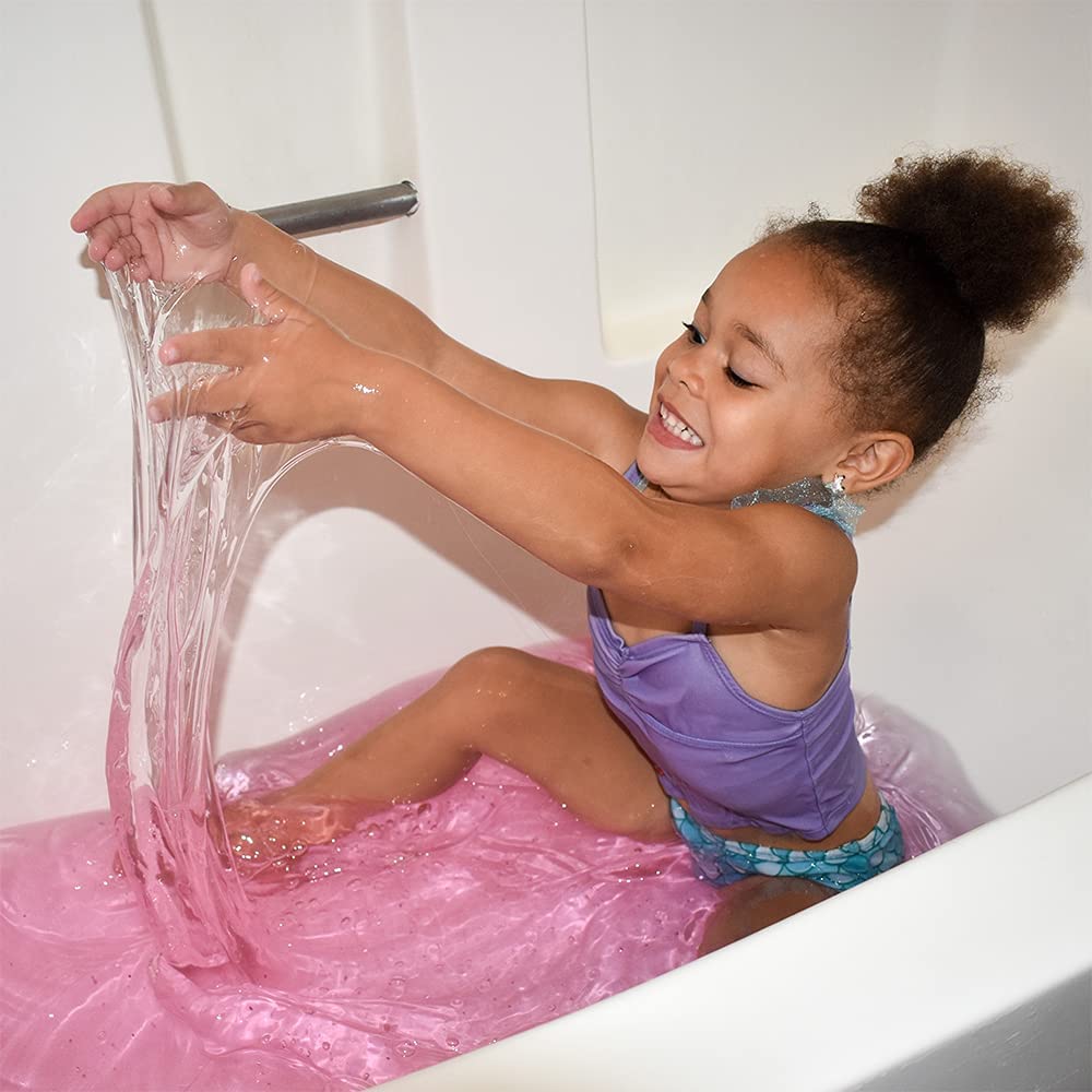 Zimpli Kids Glitter Slime Baff Pink 150g and Turns the Bath Water into Glittery Slime Multicolor Age-3 Years & Above