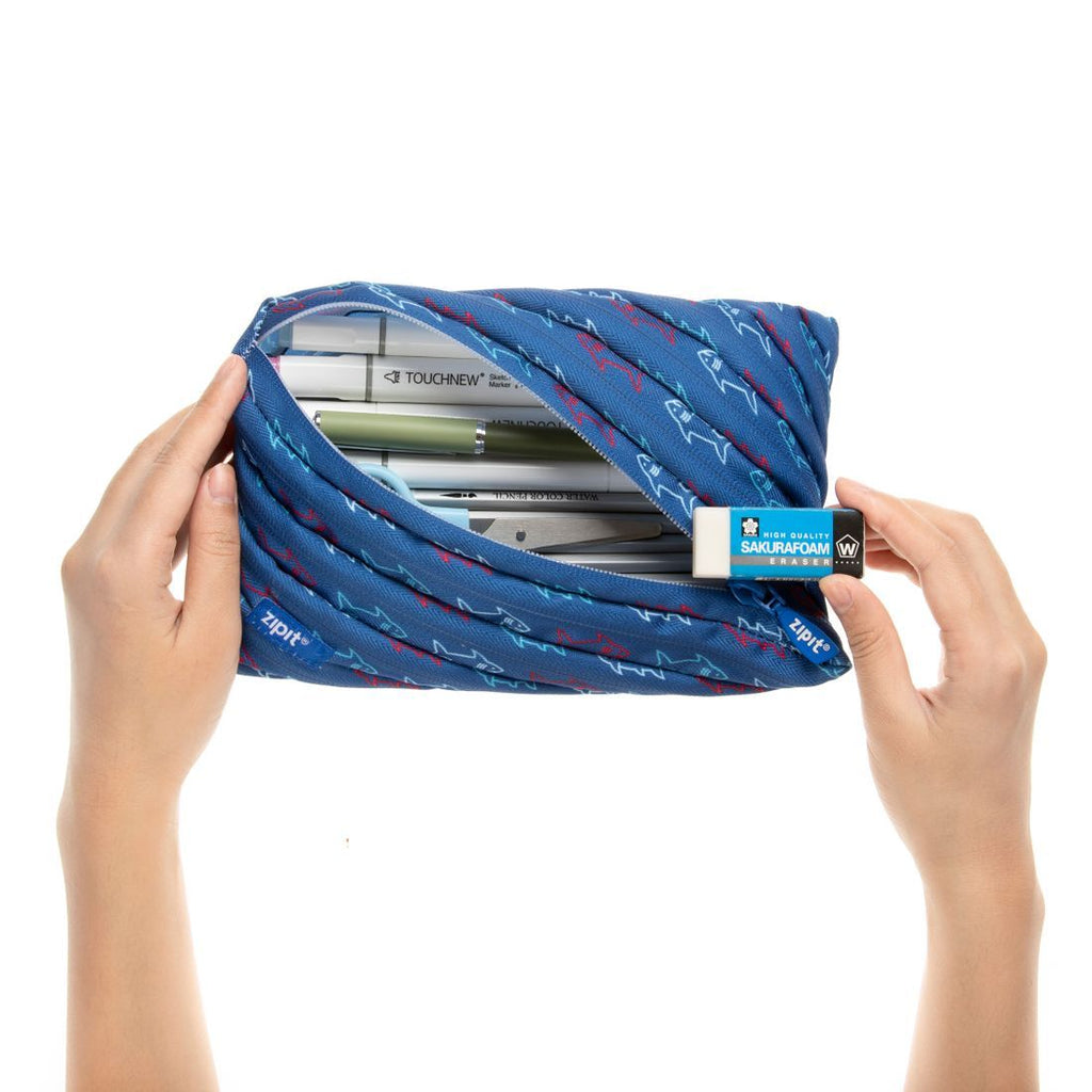 Zipit Fresh Twister Jumbo Pouch - Shark Kids