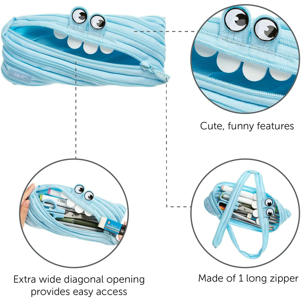 Zipit Gorge Monster Pouch - Blue Kids