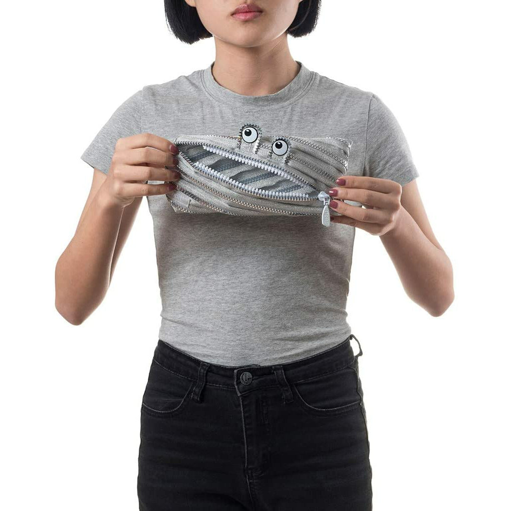Zipit Monster Pouch, Special Edition - Silver Kids