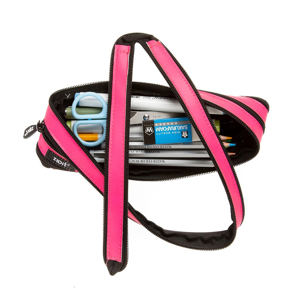 Zipit Neon Jumbo Pouch - Pink Kids