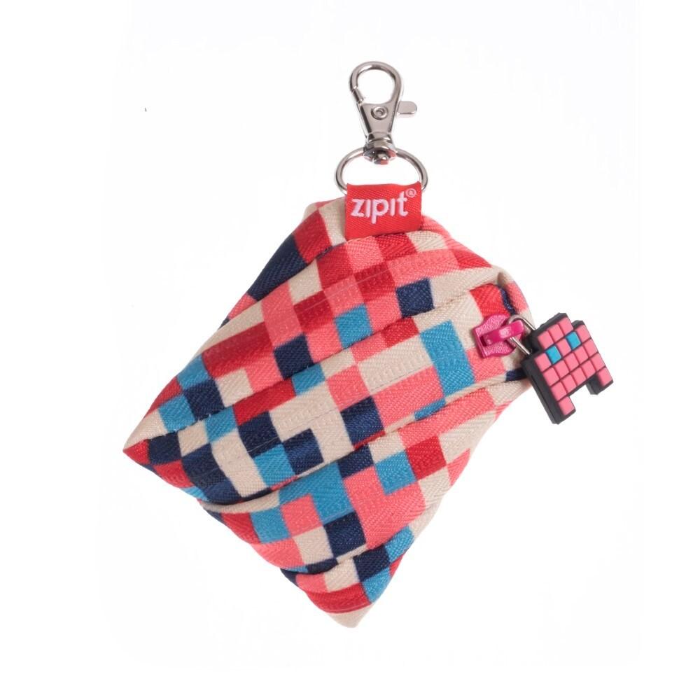 Zipit Pixel Mini Pouch - Blue And Red Kids