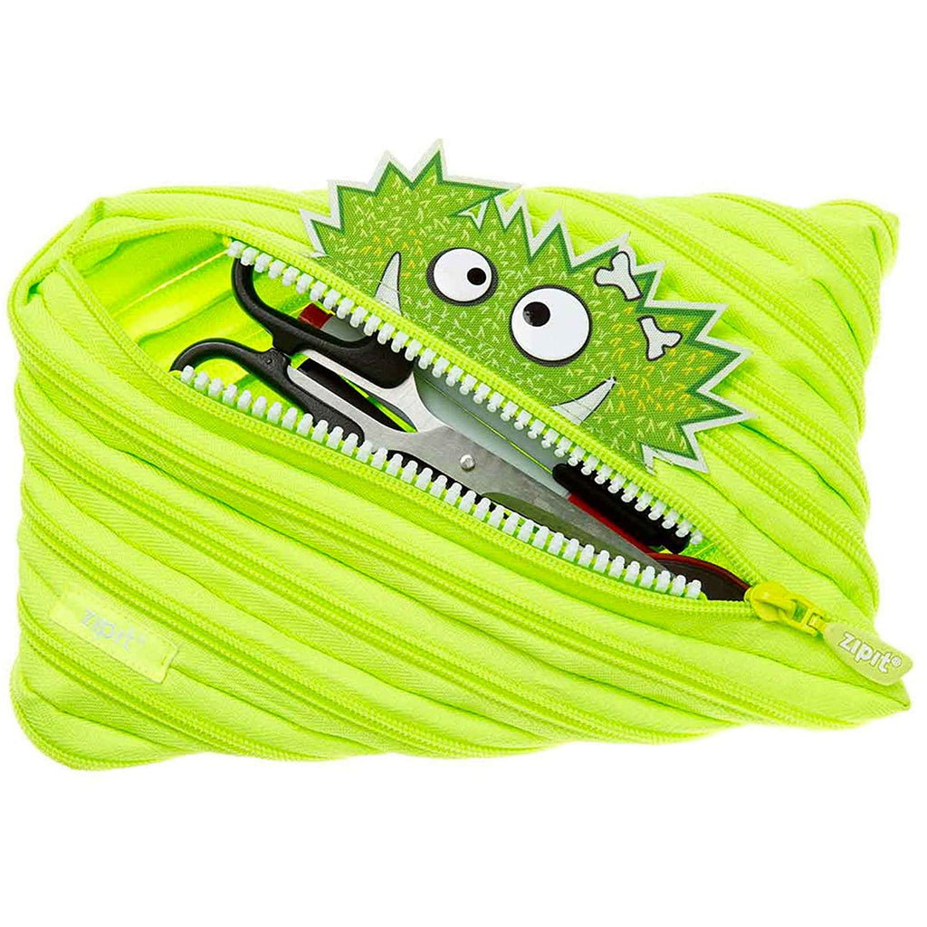 Zipit Talking Monster Jumbo Pouch - Bright Lime Kids