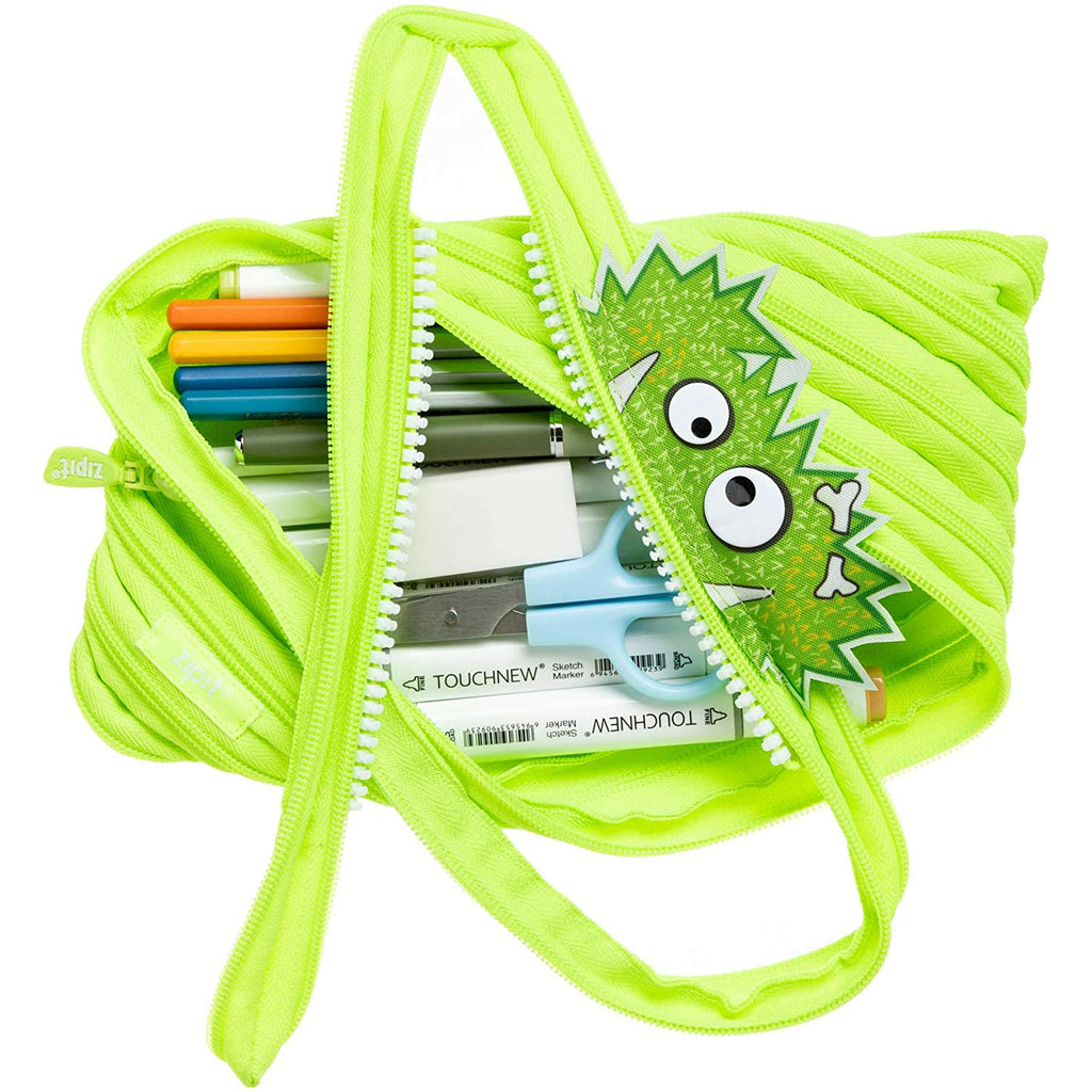 Zipit Talking Monster Jumbo Pouch - Bright Lime Kids