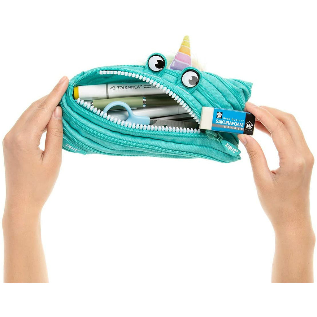 Zipit Unicorn Pouch - Turquoise Kids