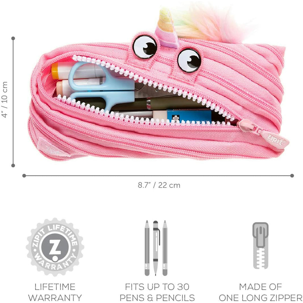 Zipit Unicorn Pouch - Light Pink Kids