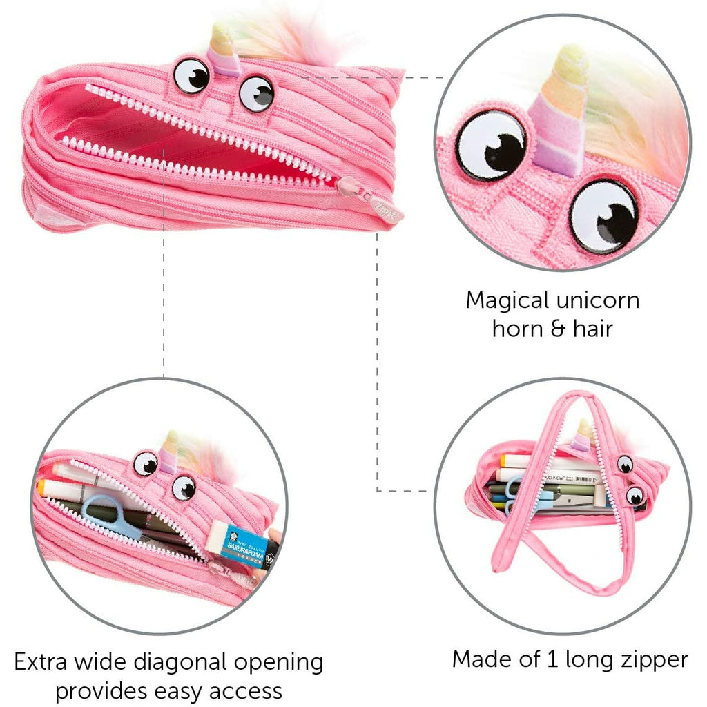 Zipit Unicorn Pouch - Light Pink Kids