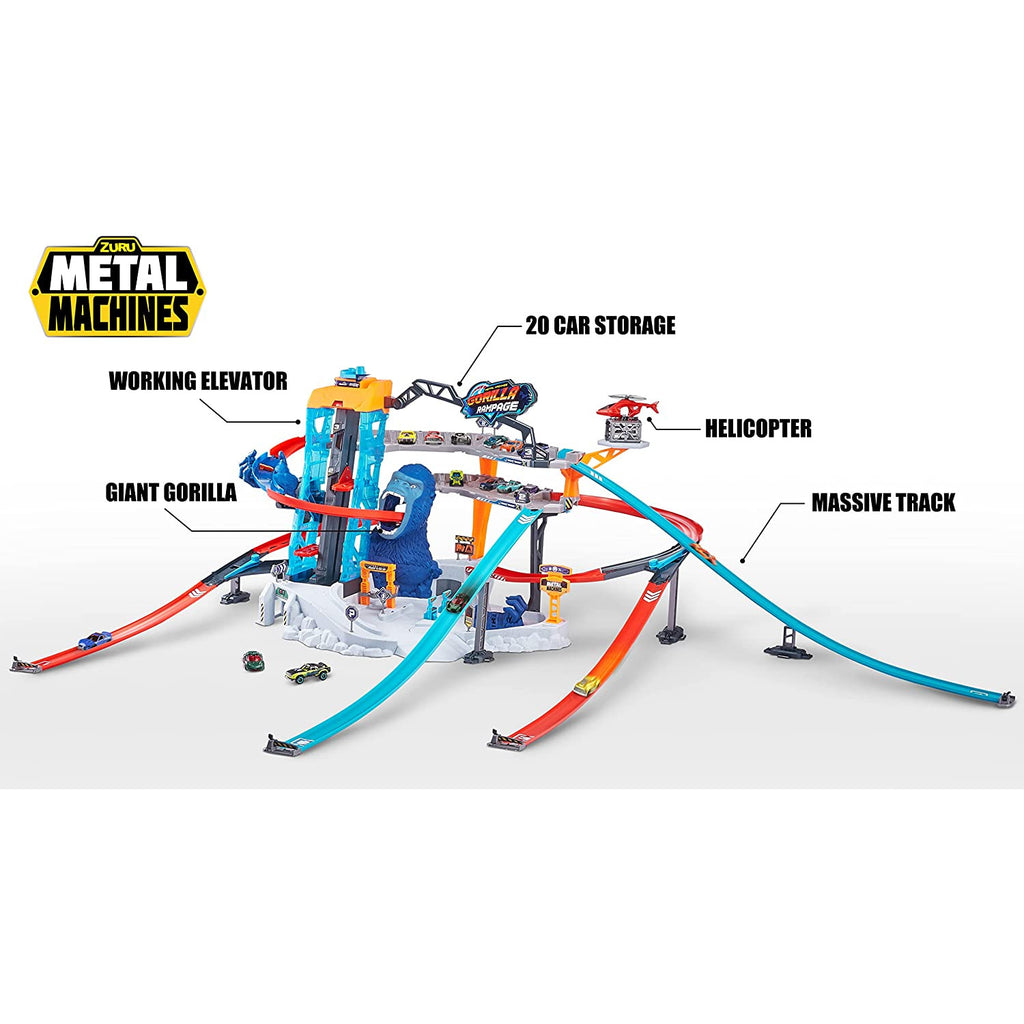 Zuru Metal Machines Gorilla Rampage Garage Playset Multicolor Age- 4 Years & Above
