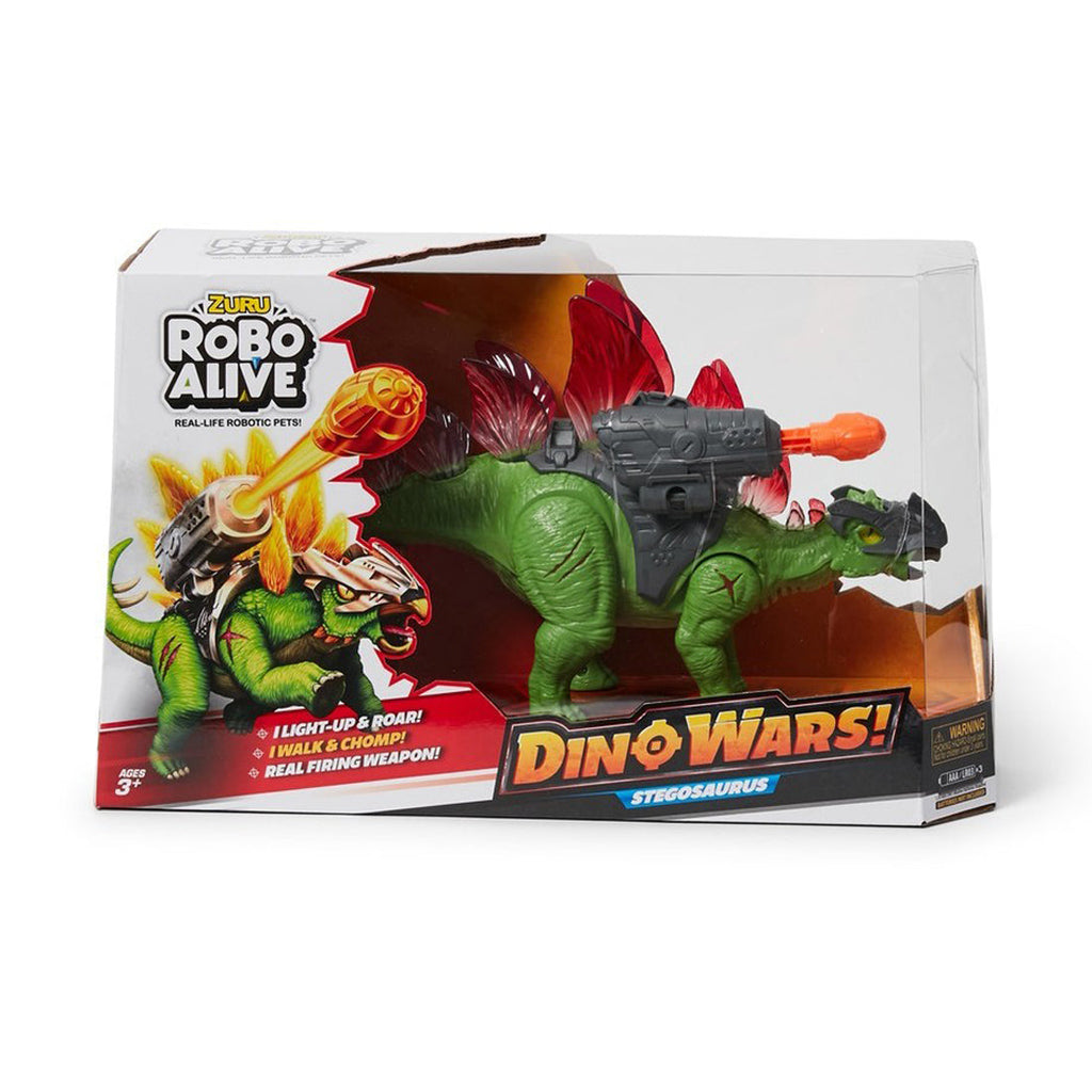 Zuru Robo Alive Dino Wars Stegosaurus Figure Green/Orange Age- 3 Years & Above
