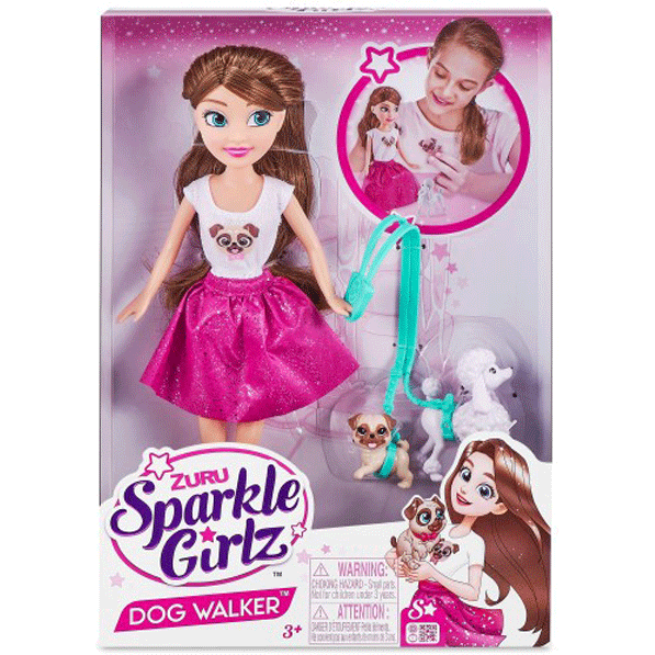 Zuru Sparkle Girlz Dog Walker Playset Multicolor Age-3 Years & Above