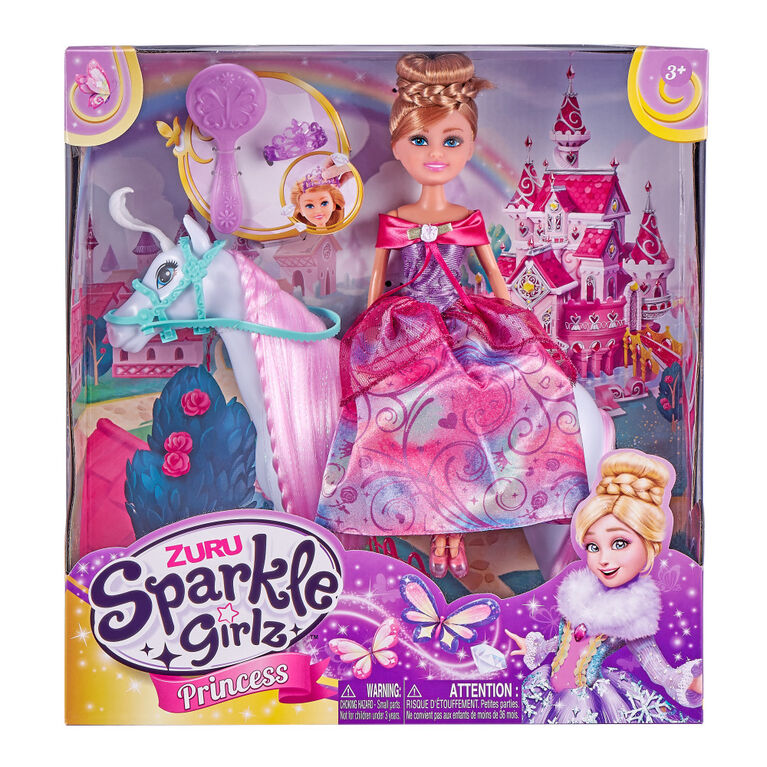 Zuru Sparkle Girlz Princess Doll with Royal Horse Multicolor Age-3 Years & Above