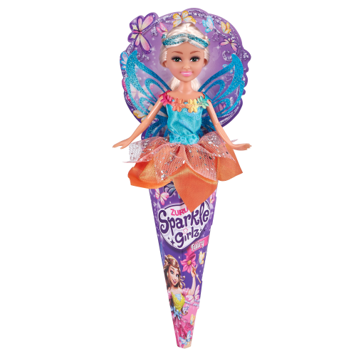Zuru Sparkly Girls Fairy Doll in Cone  Multicolor Age-3 Years & Above