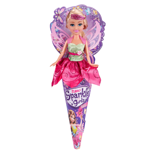 Zuru Sparkly Girls Fairy Doll in Cone  Multicolor Age-3 Years & Above