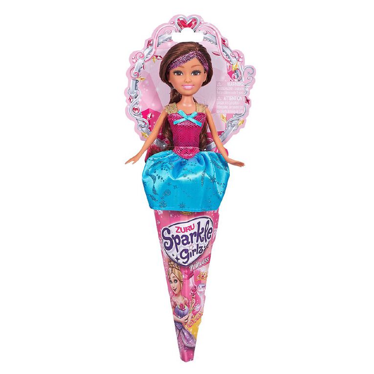 Zuru Sparkly Girls Princess Doll in Cone  Multicolor Age-3 Years & Above
