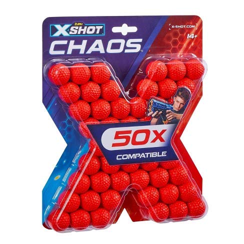 Zuru X-Shot Blaster Chaos 50 Dart Balls  Refill 36327 Multicolor Age- 8 Years & Above