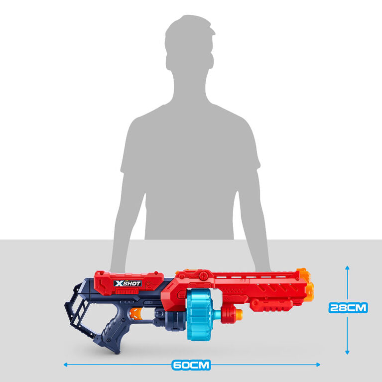 Zuru X-Shot Excel Turbo Fire Blaster (48 Darts) Red Age- 4 Years & Above