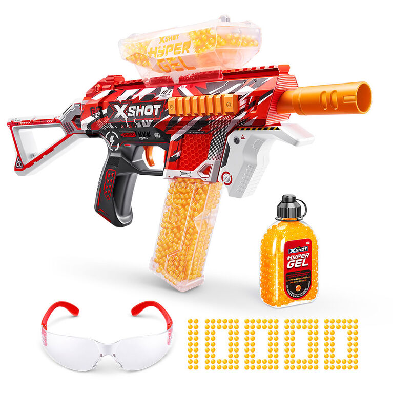 Zuru X-Shot Hyper Gel Trace Fire Blaster (10,000 Hyper Gel Pellets) Multicolor Age- 8 Years & Above