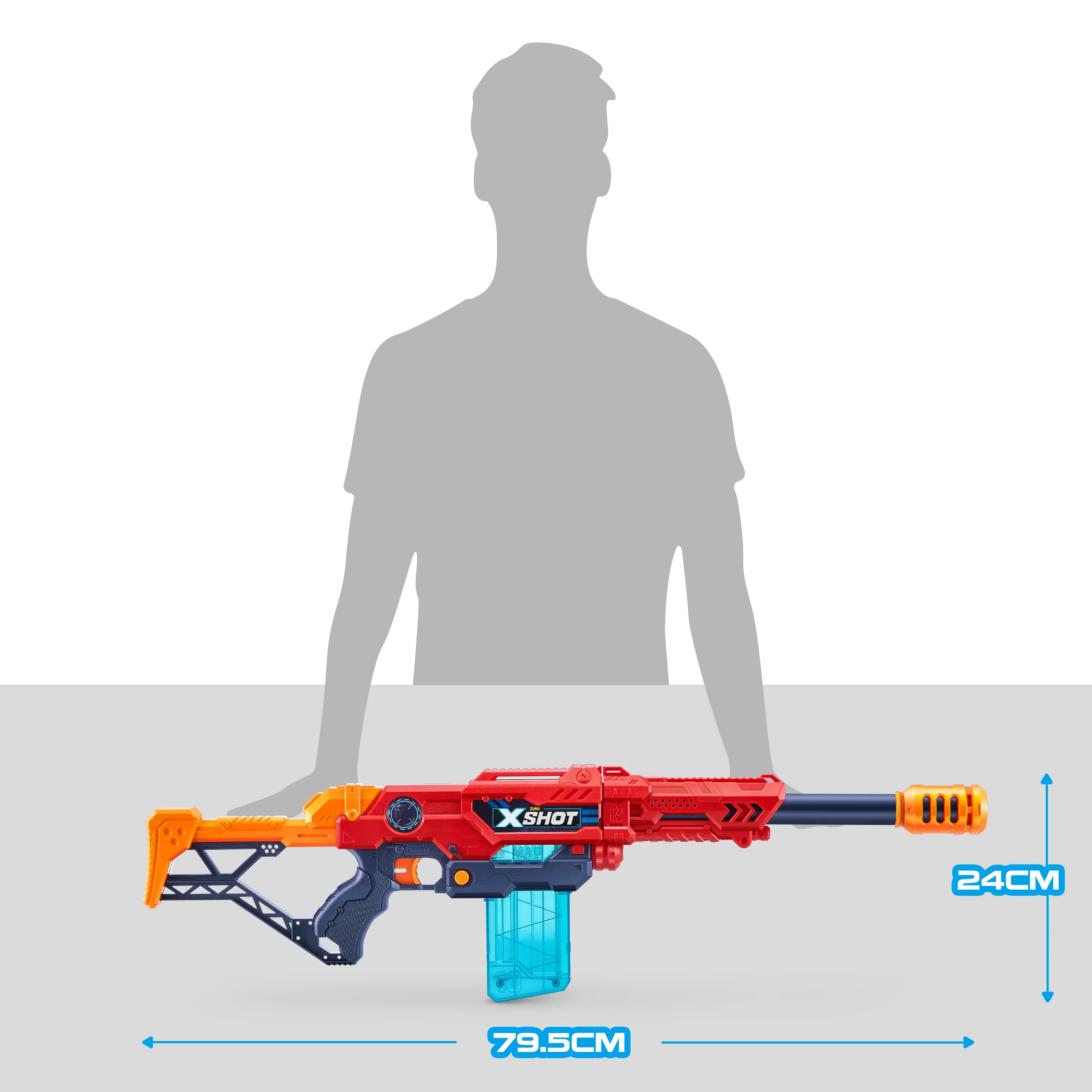 Zuru X-shot Toy Rifle Max Attack Age- 5 Years & Above - Peekaboo