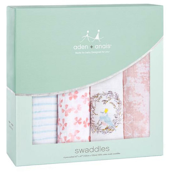 aden + anais Classic 4-Pack Swaddles Rockstar Age 0-3m