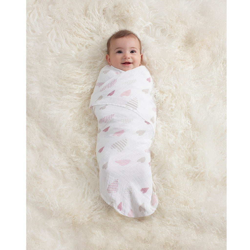 aden + anais Classic 4-Pack Swaddles Heartbreaker Age 0-3m
