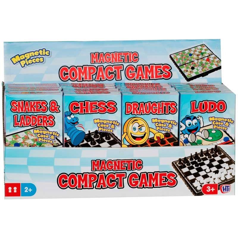 Compact Board Games Magnetic Travel Friendly Assorted Age-3 Years & Above
