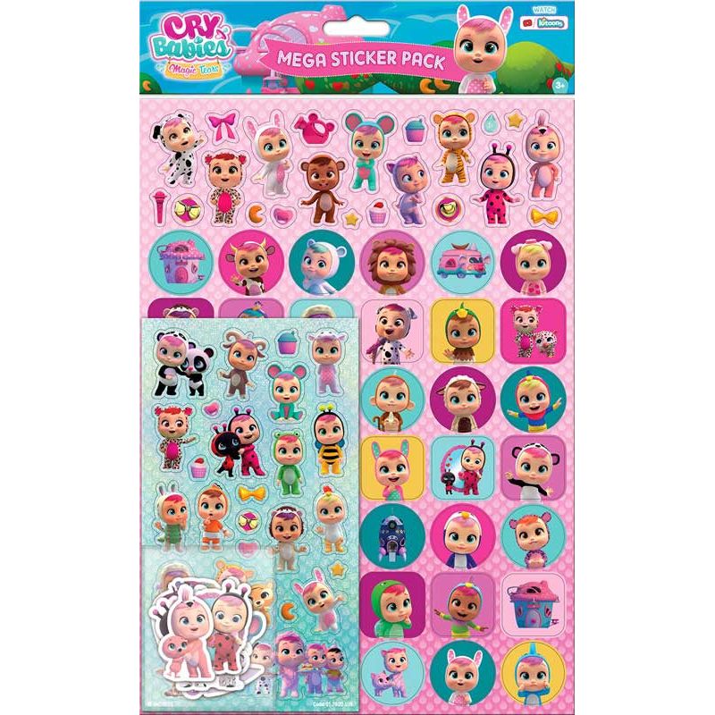Pibi Cry Babies Mega Sticker Pack Age-3 Years & Above