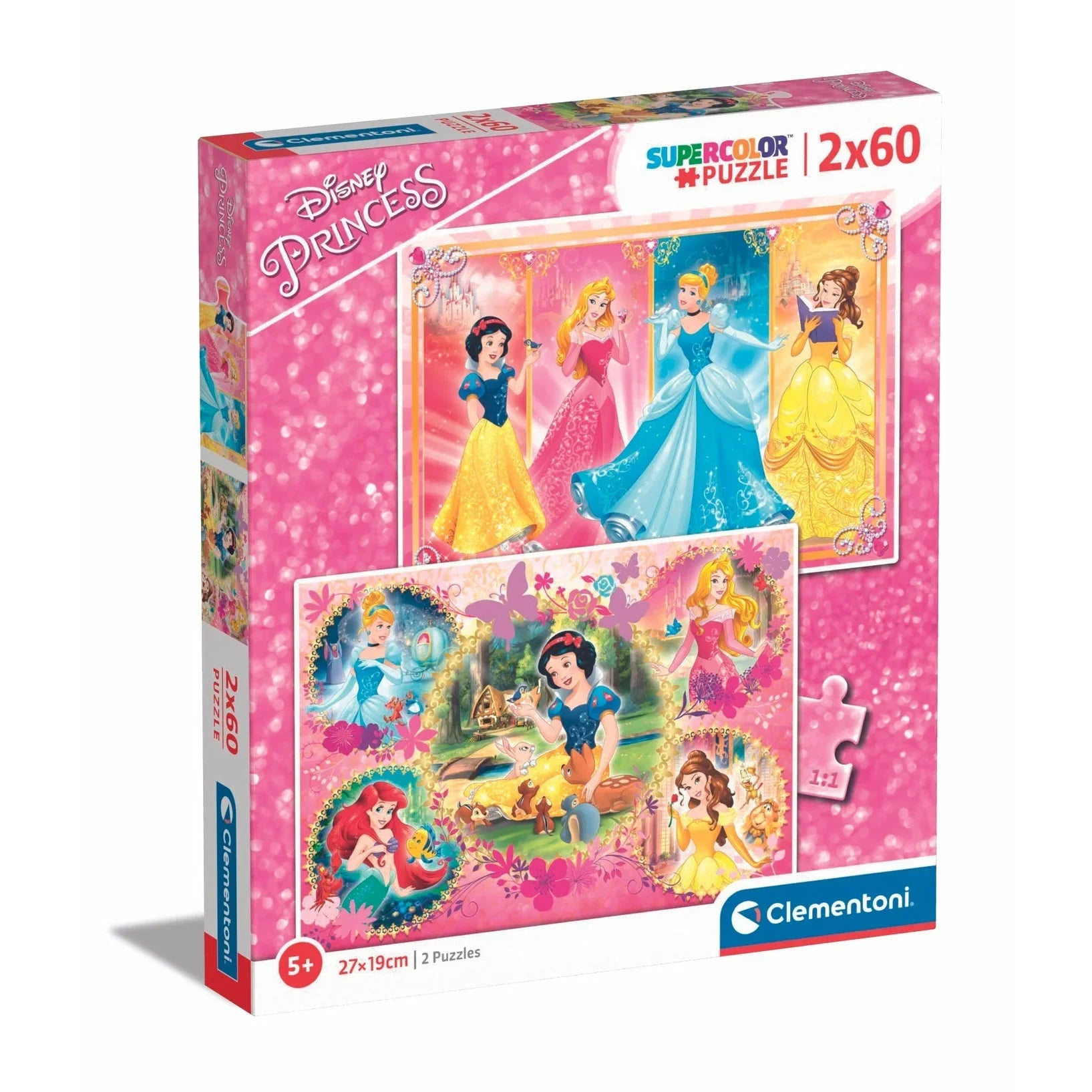 Clementoni Disney Princess Puzzle 2 x 60 Pieces 5Y+ - Peekaboo