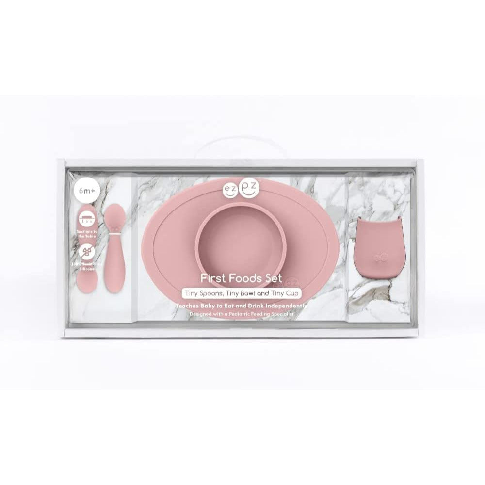 ezpz First Food Feeding Set of 6 Blush Age- 3 Months & Above