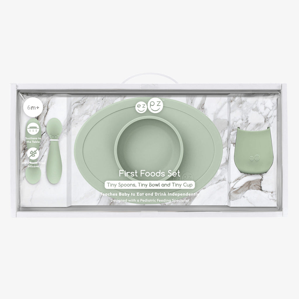 ezpz First Food Feeding Set of 6 Sage Age- 3 Months & Above
